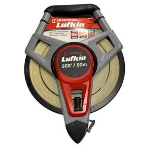 Crescent Lufkin 300 Ft/90m Fiberglass Long Tape  3x Faster Rewind & Blade Guard